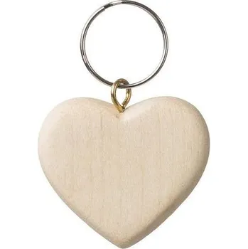 Dřevěný přívěsek srdíčko