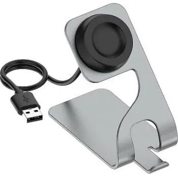 Ostatní příslušenství k chytrým hodinkám eses Nabíjecí stojánek pro Huawei Watch 3, 3 Pro, GT 2 Pro, GT Runner, GT 3 - Šedý