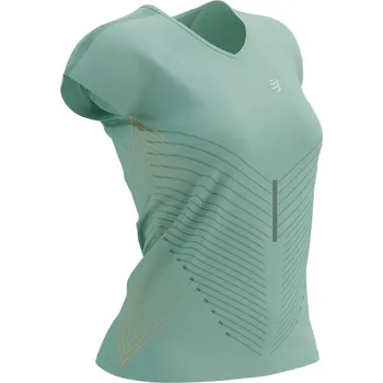 Dámské tričko Compressport Performance SS Tshirt W creme de menthe/papaya punch - L
