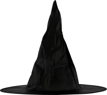 Karnevalový doplněk Teddies Čarodějnický skládací dětský klobouk černý 32 cm