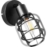 Brilliant 48110/76 SPACID - Černé nástěnné industriální svítidlo, 1 x E14 (Černé retro nástěnné svítidlo , bez vypínače)