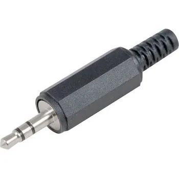 Síťový kabel Konektor JACK 3,5 stereo plast černý