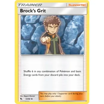 Sběratelská karetní hra Brock´s Grit 053/068 - Hidden Fates Typ karty: Non-Holo