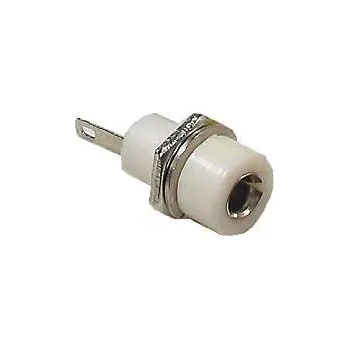 Síťový kabel Zdířka pro banánek izolovaná bílá