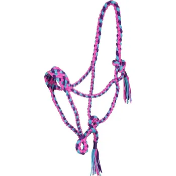 Pool's Ohlávka provazová Braided Pool's, pink/sky blue/purple