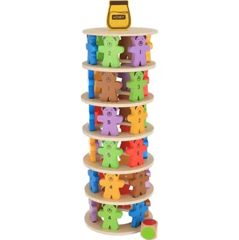 Dřevěná hračka Dřevěná hra - Padající medvídci