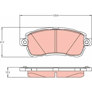 Brzdová destička Sada brzdových destiček, kotoučová brzda TRW GDB2176