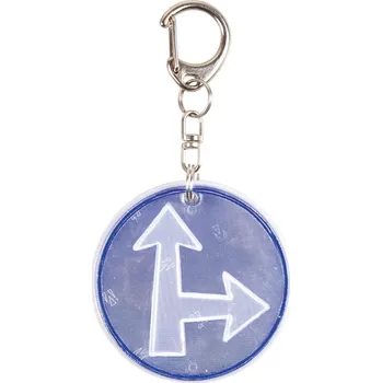 Reflexní přívěsek - Přikázaný směr jízdy přímo a vpravo - splňuje EN 13356 | EN 17353