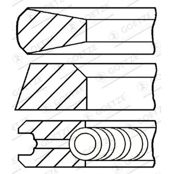 Píst motoru Sada pístních kroužků GOETZE ENGINE (FEDERAL-MOGUL) 08-105500-00