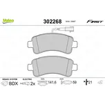 Sada brzdových destiček, kotoučová brzda VALEO 302268