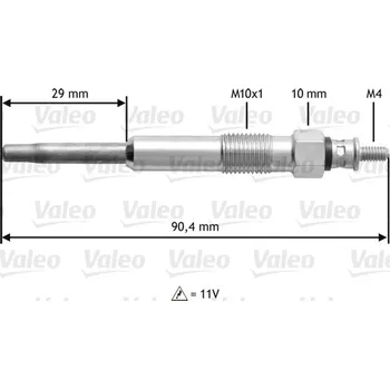 Zapalovací a žhavicí svíčka Žhavicí svíčka VALEO 345101