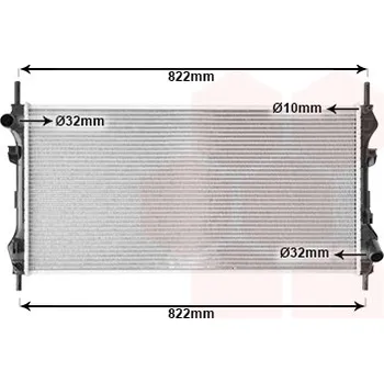 Chladič motoru Chladič, chlazení motoru VAN WEZEL 18002320