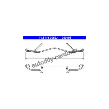 Brzdový systém Pružina, brzdový třmen ATE 11.8116-0052 (AT 390496)