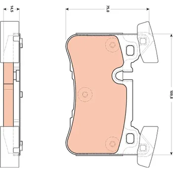 Brzdová destička Sada brzdových destiček, kotoučová brzda TRW GDB1856