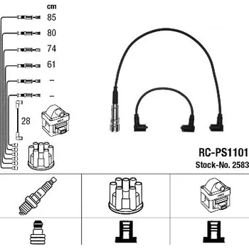 Zapalovací kabel Sada kabelů pro zapalování NGK 2583