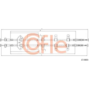 Autodíl Tažné lanko, parkovací brzda COFLE 17.0603