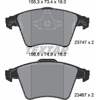 Brzdová destička Sada brzdových destiček, kotoučová brzda TEXTAR 2374702