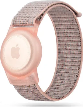 Pouzdro pro GPS Tech Protect Nylon Apple AirTag náramek pro děti růžový