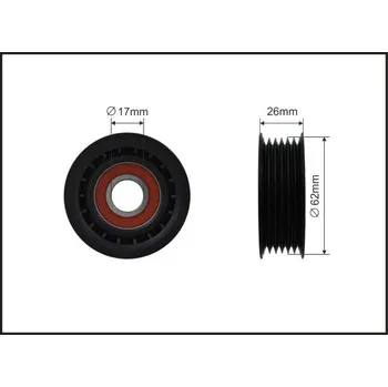Napínací kladka, žebrovaný klínový řemen Caffaro 500173
