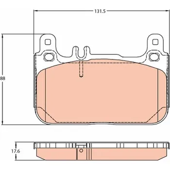 Brzdová destička Sada brzdových destiček, kotoučová brzda TRW GDB2118