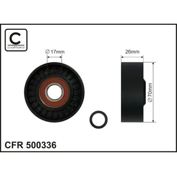 Napínací kladka, žebrovaný klínový řemen Caffaro 500336