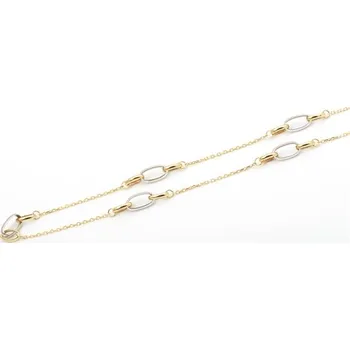 Náhrdelník Zlatý náhrdelník ze žluto-bílého zlata ZLNAH101F 42-45 cm + DÁREK ZDARMA