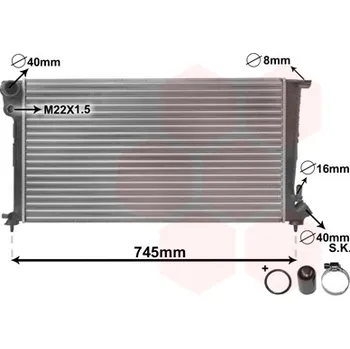 Chladič motoru Chladič, chlazení motoru VAN WEZEL 09002151