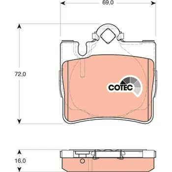 Brzdová destička Sada brzdových destiček, kotoučová brzda TRW GDB1455