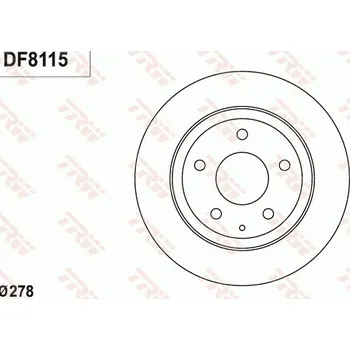 Brzdový kotouč Brzdový kotouč TRW DF8115