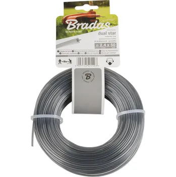 Příslušenství k zahradní technice Struna 2,4mmx50m do křovinořezu, hvězda s jádrem