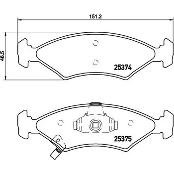 Brzdová destička Sada brzdových destiček, kotoučová brzda BREMBO P 30 062