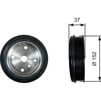 Řemenice, klikový hřídel GATES TVD1137
