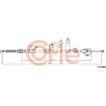 Auto-moto Tažné lanko, parkovací brzda COFLE 17.1092