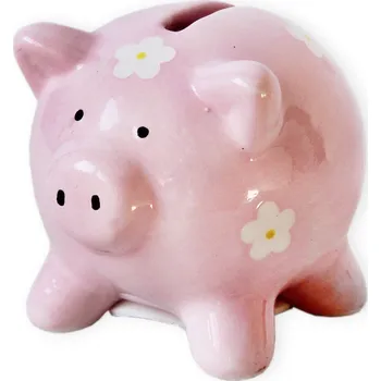 Pokladnička Prasátko pokladnička keramika 6cm růžová