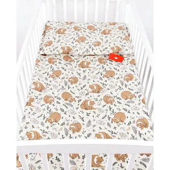 Dětská postýlka BBL Povlečení do postýlky 120 x 90 cm - béžový medvídek