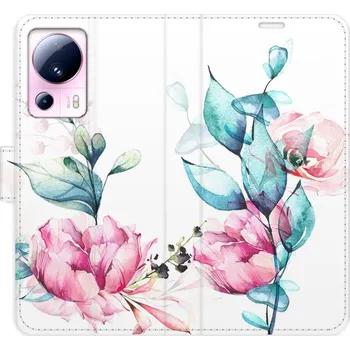 Pouzdro na mobilní telefon Flip pouzdro iSaprio - Xiaomi 13 Lite - Beautiful Flower - kapsičky na karty (Knížkový flip kryt, obal, pouzdro iSaprio na mobil Xiaomi 13 Lite - Beautiful Flower - 360° ochrana telefonu, přihrádka na karty a hotovost, funkce stojánku, pevná TPU vanička,)
