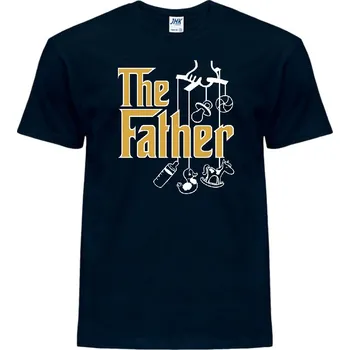 Pánské tričko levne-bavlnene-tricko-potisk-kmotr-otec Barva: Navy - tmavě modrá, velikost: XL