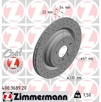 Brzdový kotouč Brzdový kotouč ZIMMERMANN 400.3689.20
