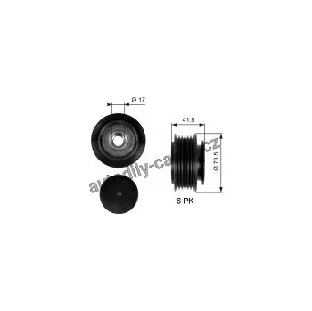 Rozvod motoru Alternátorová volnoběžka (předstihová spojka) GATES (GT OAP7068) - VW