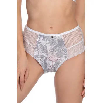 Kalhotky Dámské kalhotky MIDI L-1458MD růžovo-šedá S