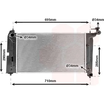 Chladič motoru Chladič, chlazení motoru VAN WEZEL 53002289