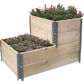 Vyvýšený záhon Aga Vyvýšený záhon 120 x 80 x 80 cm přírodní