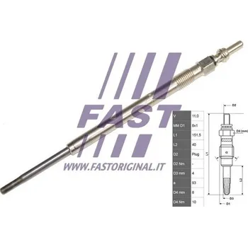 Zapalovací a žhavicí svíčka Žhavicí svíčka Fast Original FT82706