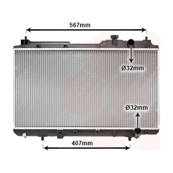 Chladič motoru Chladič, chlazení motoru VAN WEZEL 25002175