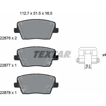 Brzdová destička Sada brzdových destiček, kotoučová brzda TEXTAR 2287601