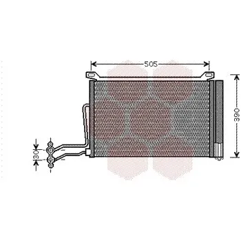 Výparník klimatizace Kondenzátor, klimatizace VAN WEZEL 06005264