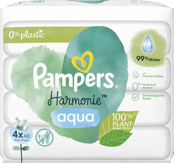 Dětský vlhčený ubrousek Pampers Harmonie Aqua Plastic Free