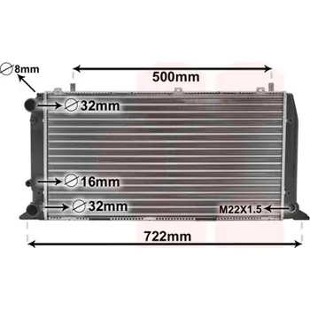 Chladič motoru Chladič, chlazení motoru VAN WEZEL 03002047