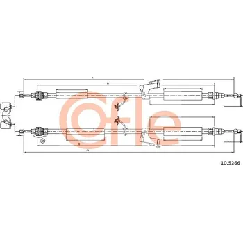 Auto-moto Tažné lanko, parkovací brzda COFLE 10.5366