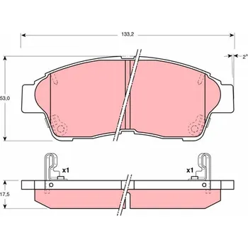Brzdová destička Sada brzdových destiček, kotoučová brzda TRW GDB3207